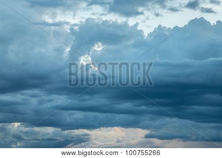 Nimbus Or Rain Clouds Forming In The Sky During The Rainy Season.