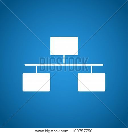 Local Area Network Icon. Flat
