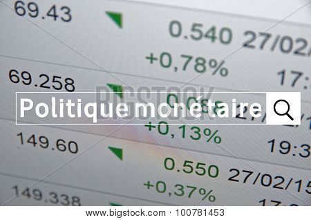 Politique monetaire