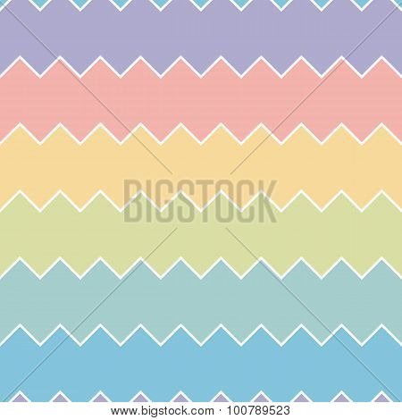 Seamless colourful rainbow sawtooth zig-zag pattern background