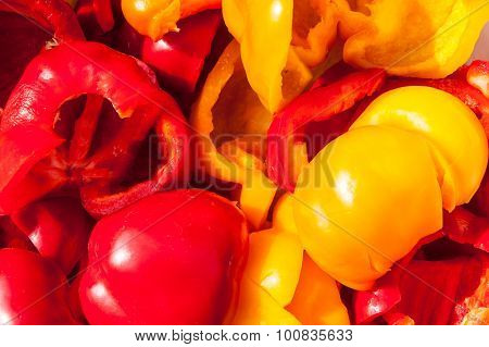 red and orange sweet pepper