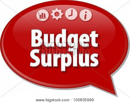 Blank business strategy concept infographic diagram illustration Budget Surplus