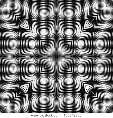 Design Monochrome Square Dots Background
