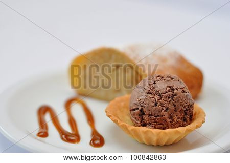 Strudel With Ice Cream