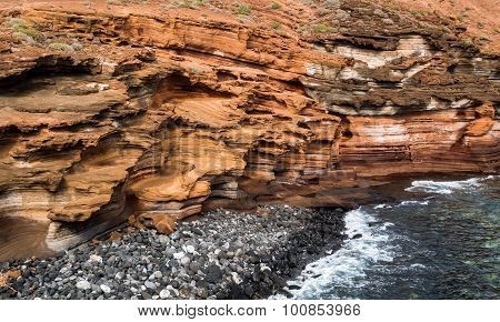 Yellow Mountain (montana Amarilla) In Costa Del Silencio. Tenerife