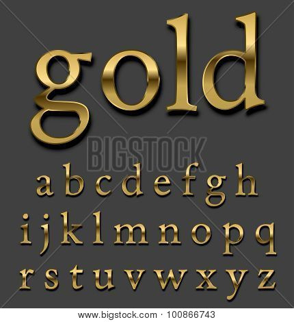 Gold   font