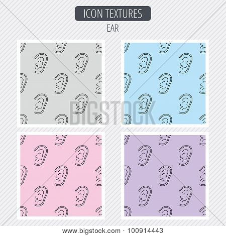 Ear icon. Hear or listen sign.