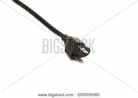 Standard Electric Plug  On White Background ,isolate Electric Plug