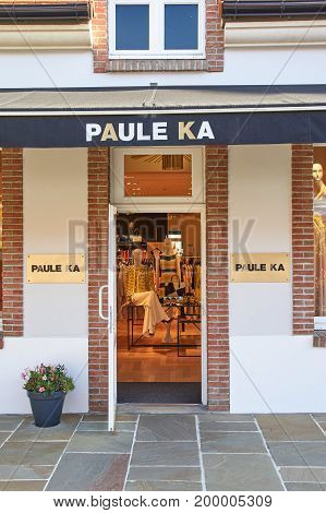 PARIS FRANCE - MAY 10 2017 : PAULE KA boutique in La Vallee Village. PAULE KA is a French ready-to-wear brand created in 1987 by Serge Cajfinger.