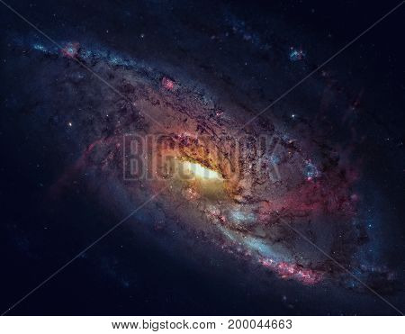 M106, Spiral Galaxy In The Constellation Canes Venatici.