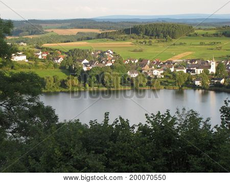 One of the volcanic lakes near the city of Daun Germany