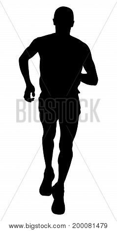 back man runner athlete running race illustration