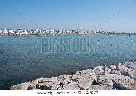 22 july 2017-caorle-italy-Caorle beach beautiful Venetian cityitaly