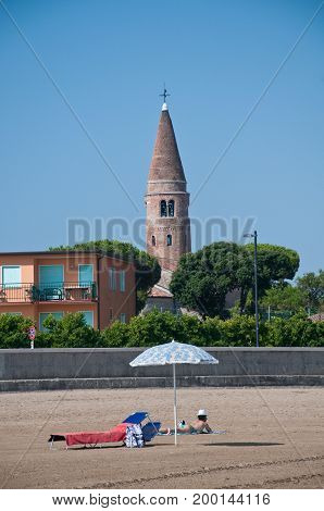 22 july 2017-caorle-italy-Caorle beach beautiful Venetian cityitaly