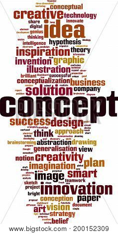 Concept word cloud concept. Vector illustration on white