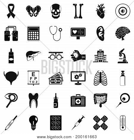 Good diagnostic icons set. Simple style of 36 good diagnostic vector icons for web isolated on white background