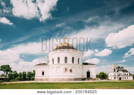 Brest, Belarus. Garrison Cathedral St. Nicholas Church In Memorial Complex Brest Hero Fortress In Sunny Summer Day.
