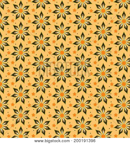 Abstract pattern flower pattern Yellow sugar abstracts
