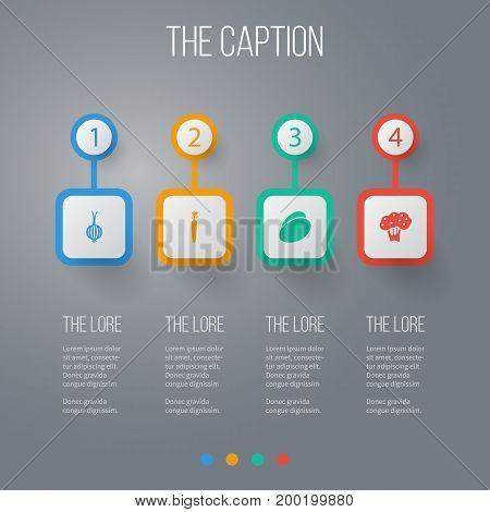 Icon Vegetables Set Of Healthy, Onion, Tuber And Other Vector Objects