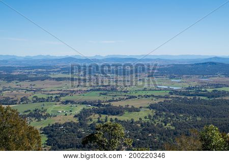 View across Boyland from Rotary Lookout on Mount Tamborine on the Gold Coast, Australia