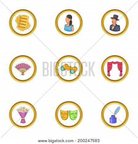 Represent icons set. Cartoon illustration of 9 represent vector icons for web design