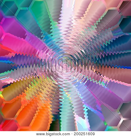 Abstract coloring background of the horizon gradient with visual wave,twirl,mosaic,jitter and lighting effect