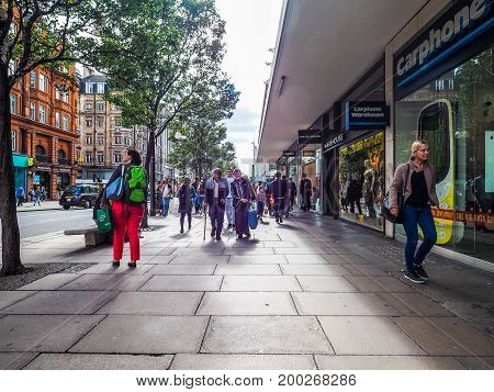 People In Oxford Street In London (hdr)