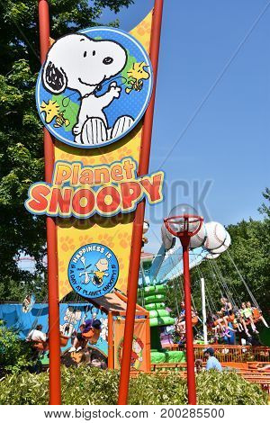 ALLENTOWN, PA - JUN 11: Dorney Park in Allentown, Pennsylvania, as seen on Jun 11, 2017. It features some of the world's most prominent roller coasters.