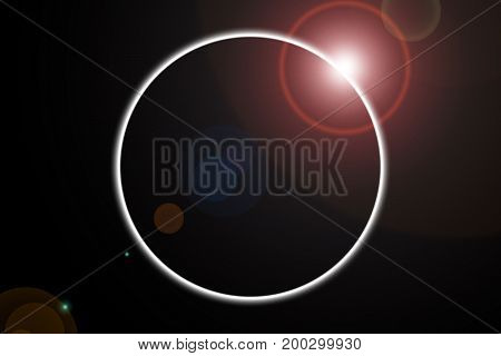 Solar Eclipse Illustration created in Adobe Photosohp