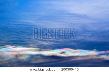 Cloud Iridescence, The Occurrence Of Colors In A Cloud