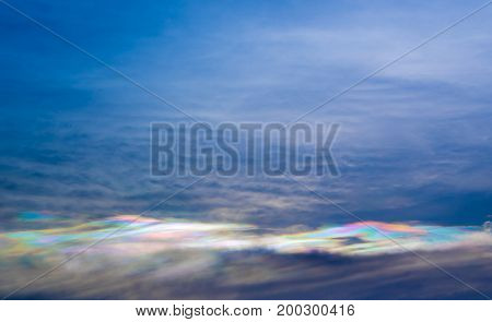 Cloud Iridescence, The Occurrence Of Colors In A Cloud