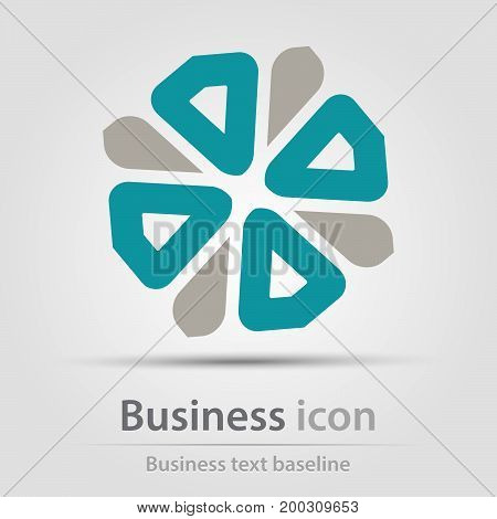 Originally created business icon with duocolor ornament