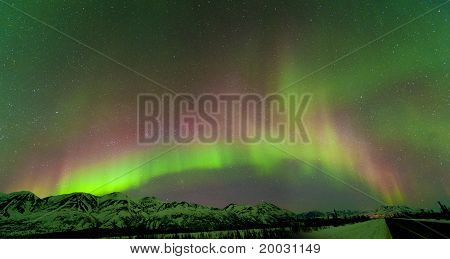 Aurora Borealis in de buurt van Cantwell