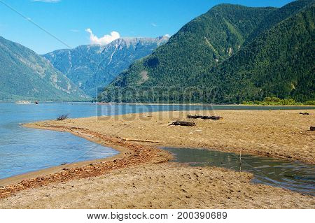 Altai. Lake Teletskoe In Summer