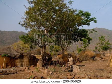 Village of Koma tribe people - 28-02-2014 Alantika mountain. Cameroon