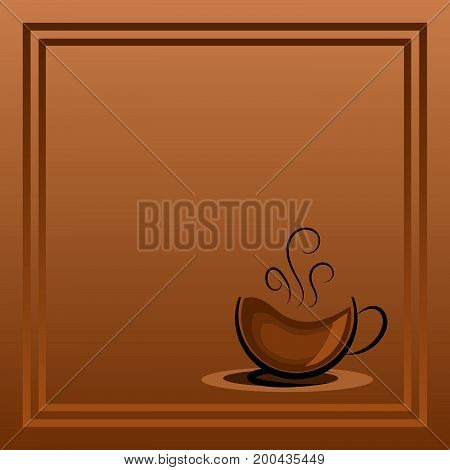 There is always time for coffee .A cup of coffee .Coffee background with a coffee cup for cafe..Coffee banner for coffee break time.