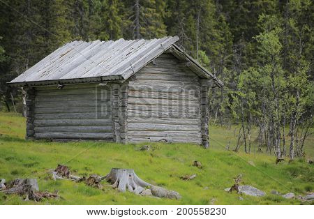 Historical Chalet In The Nature Reserve Tandovala In Dalarna, Sweden