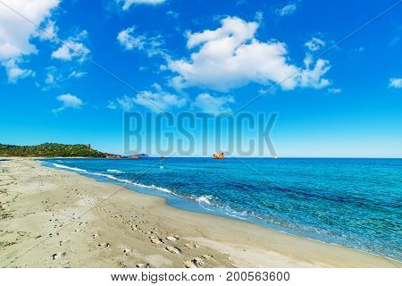 Cea beach in springtime in Sardinia Italy