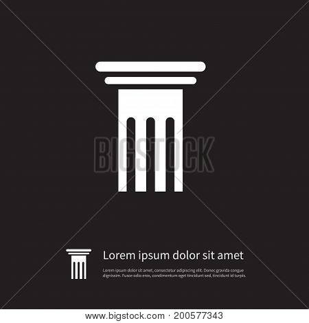 History Vector Element Can Be Used For Pillar, History, Column Design Concept.  Isolated Pillar Icon.
