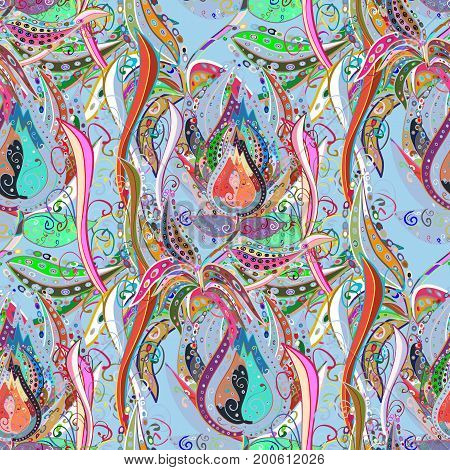 Floral pattern for wedding invitations greeting cards scrapbooking print gift wrap manufacturing. Editable. Elegant seamless pattern with flowers in watercolor style design elements.