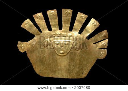 Gold Inca-Maske