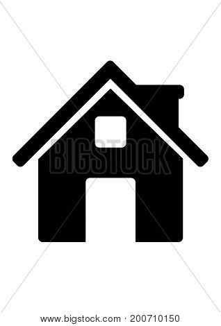 Icon house drawing on a white background