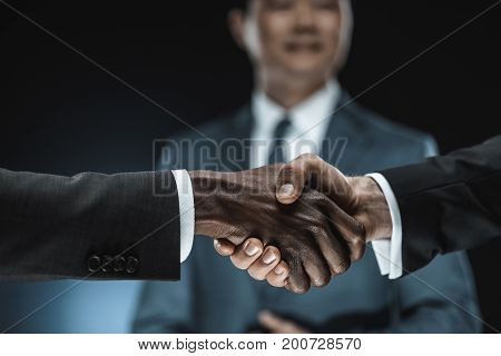 Multiethnic Business Partners Shaking Hands