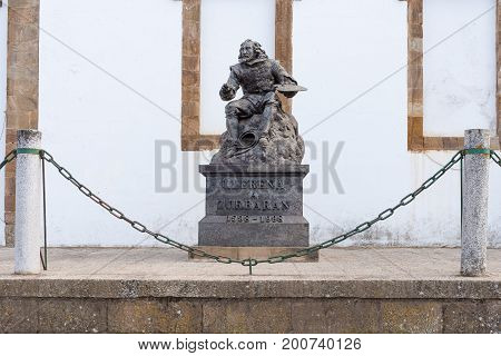 Statue of Francisco de zurbaran in llerena Extremadura Spain