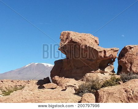 Stones In Altiplano Desert, Bolivia, South America.
