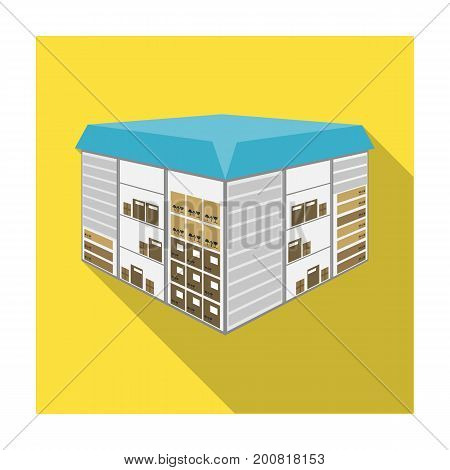 Warehouse space. Logistics and delivery single icon in flat style isometric vector symbol stock illustration .