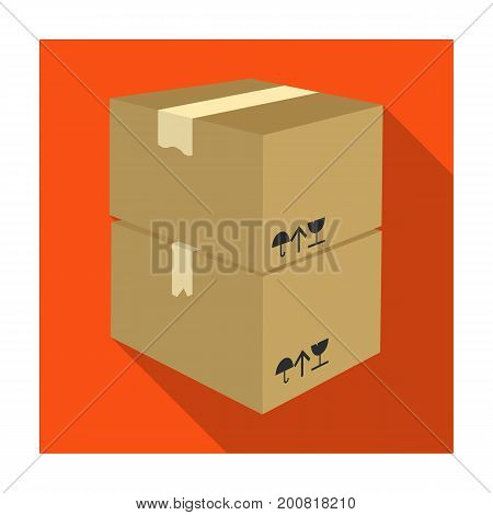 Packaged boxes with goods. Logistics delivery single icon in flat style isometric vector symbol stock illustration .
