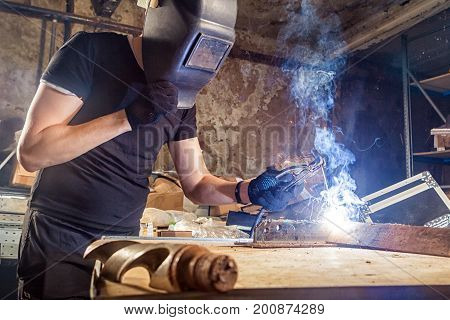 Welder Brewing A Metal Welding Machine