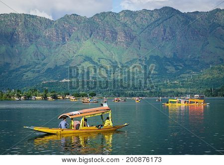 Landscape Of Dal Lake In Srinagar, India