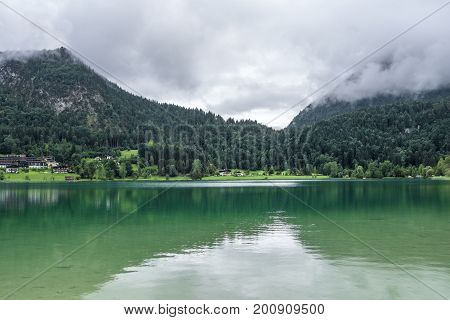 The Mountain Lake Thiersee In Tyrol, Austria